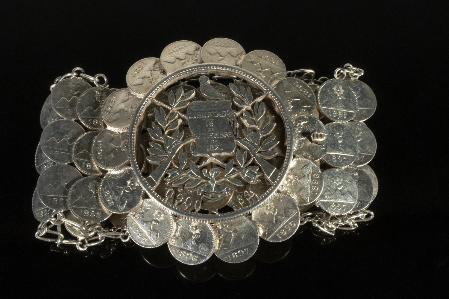 SILVER COIN BRACELET Link Bracelet,