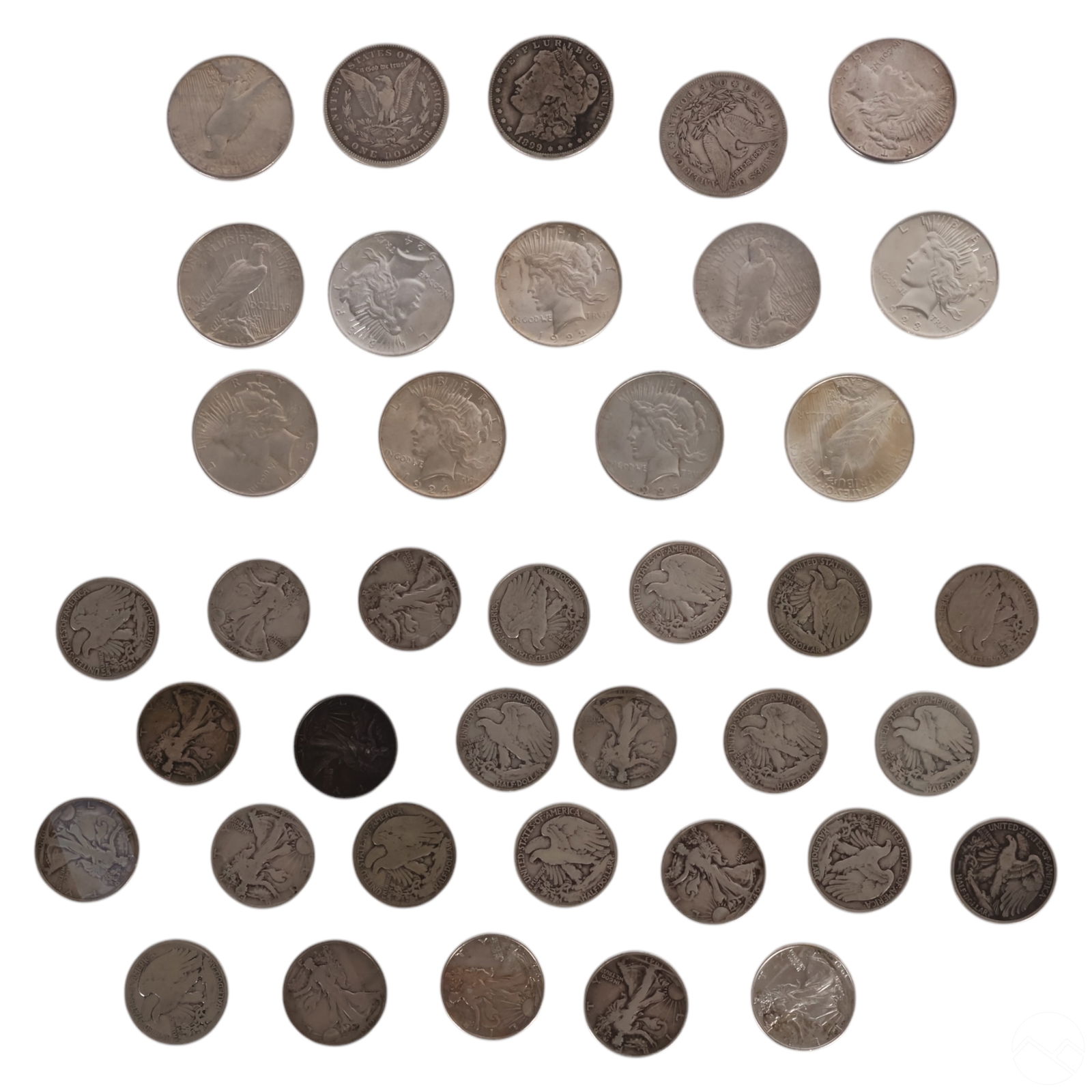 SILVER COIN LOT MORGAN PEACE