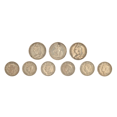 Silver coins. Crown 1891 (2),