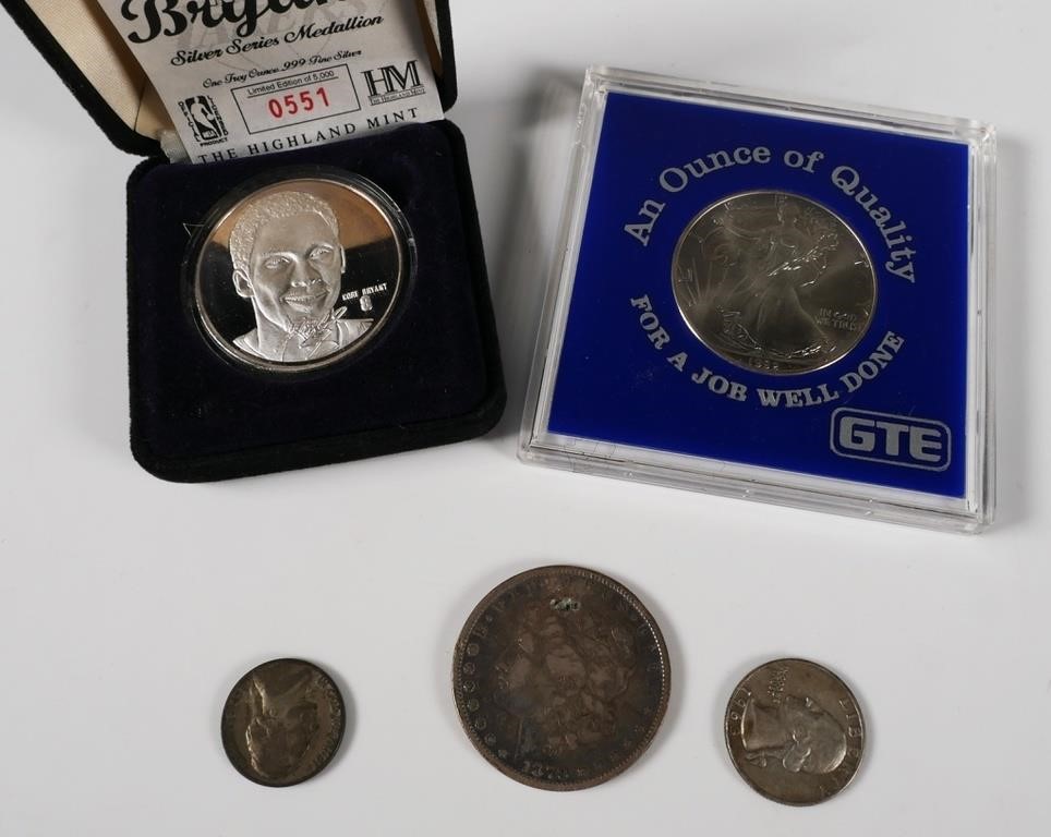 SILVER COINS & MEDALLION, MORGAN