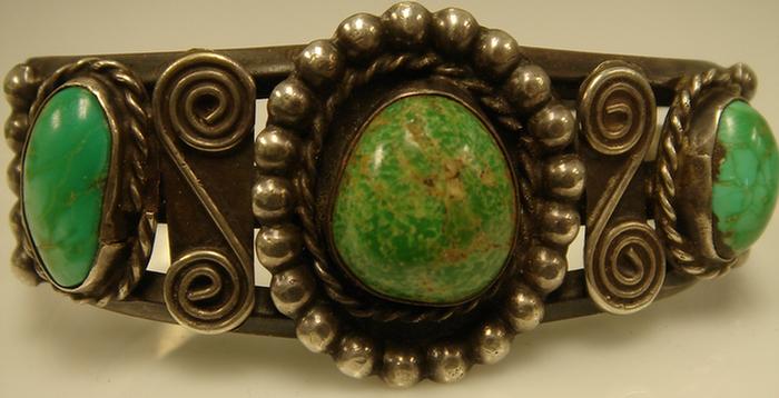 Silver Cuff Bracelet. Unmarked,