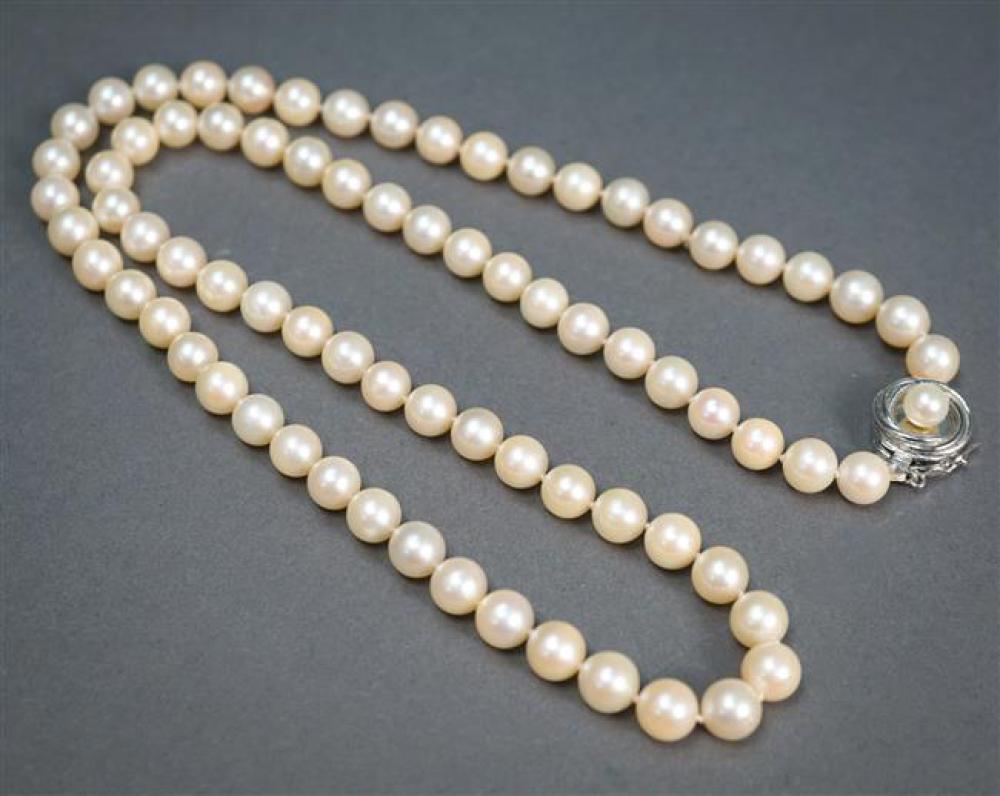 SILVER CULTURED PEARL NECKLACE