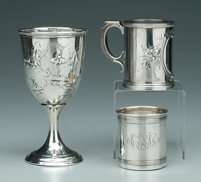 Silver cup, mug, goblet: goblet