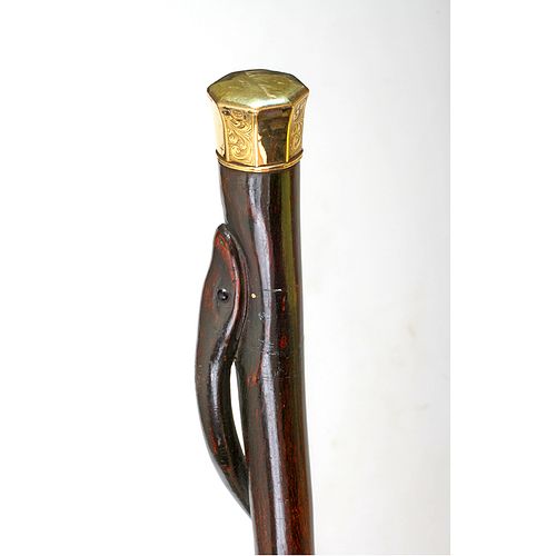 SILVER DECO SNAKE CANEDated 1847-