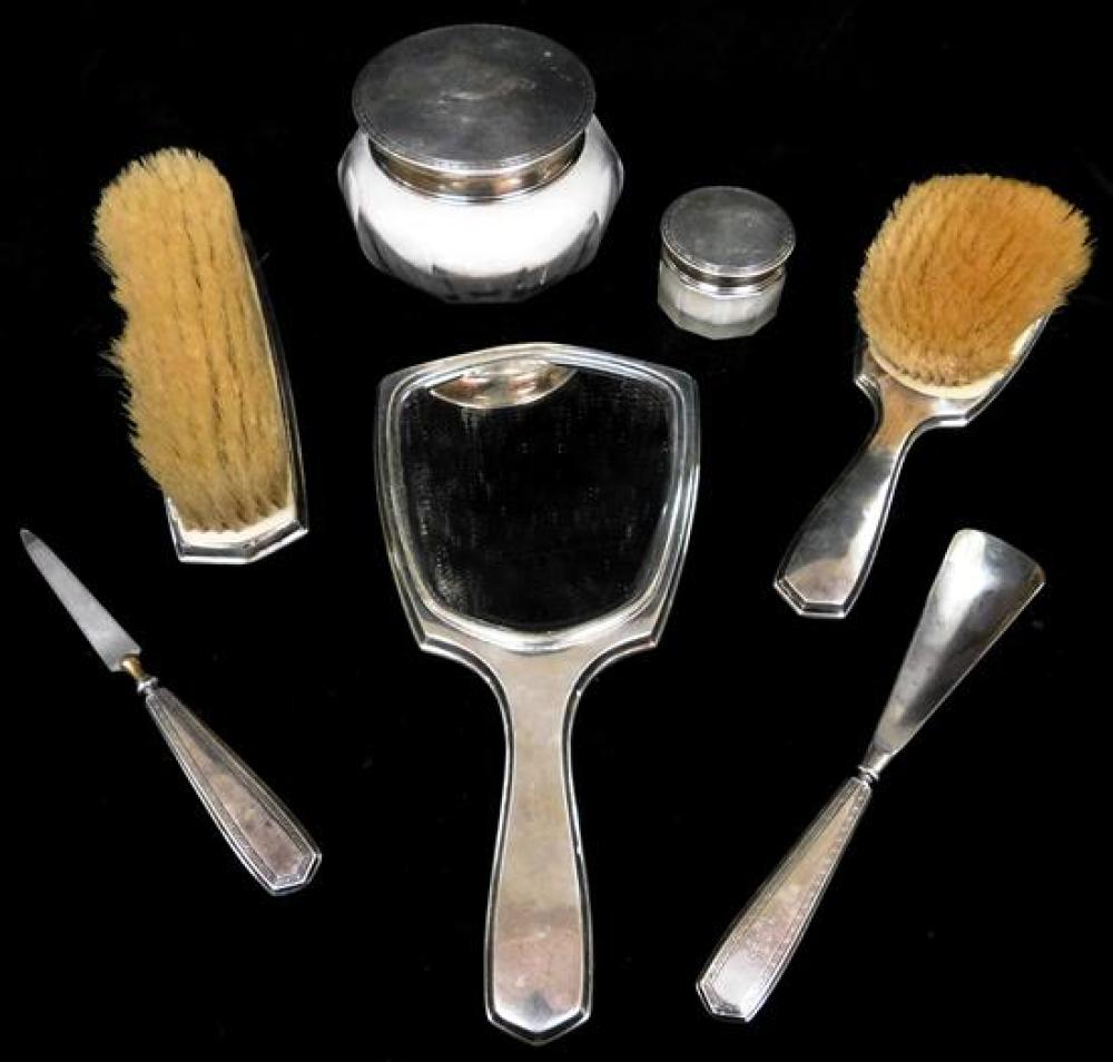 SILVER: DECO STYLE VANITY SET