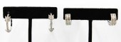 SILVER & DIAMOND HOOP EARRINGS