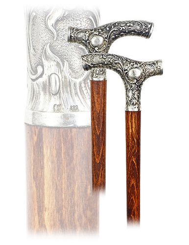 SILVER DRESS CANE-Ca. 1900