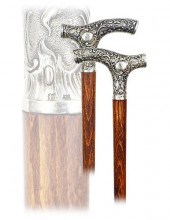 SILVER DRESS CANE-Ca. 1900 -Mo