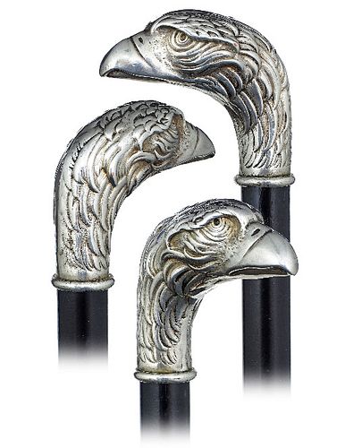 SILVER EAGLE HEAD CANECa.