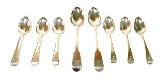 SILVER  eight pieces  English