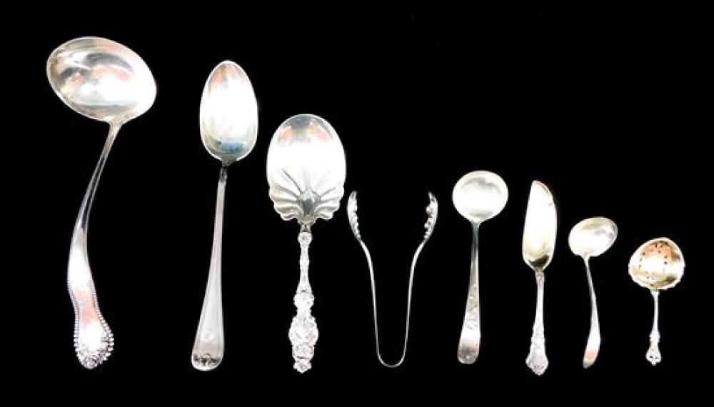 SILVER: EIGHT SERVING PIECES: