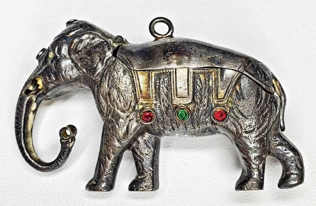 SILVER ELEPHANT CHARM SNUFF
