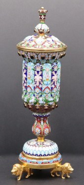 SILVER. FABERGE STYLE GILT SIL