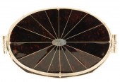 SILVER FAUX TORTOISESHELL TRAY