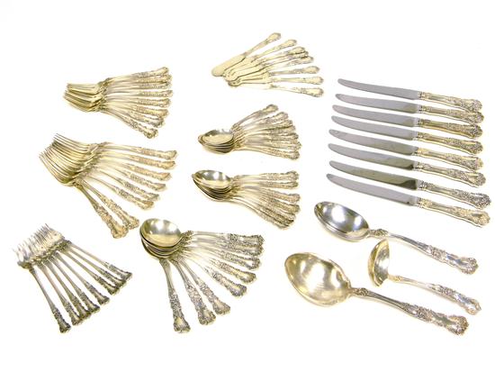 SILVER  fifty-seven pieces of