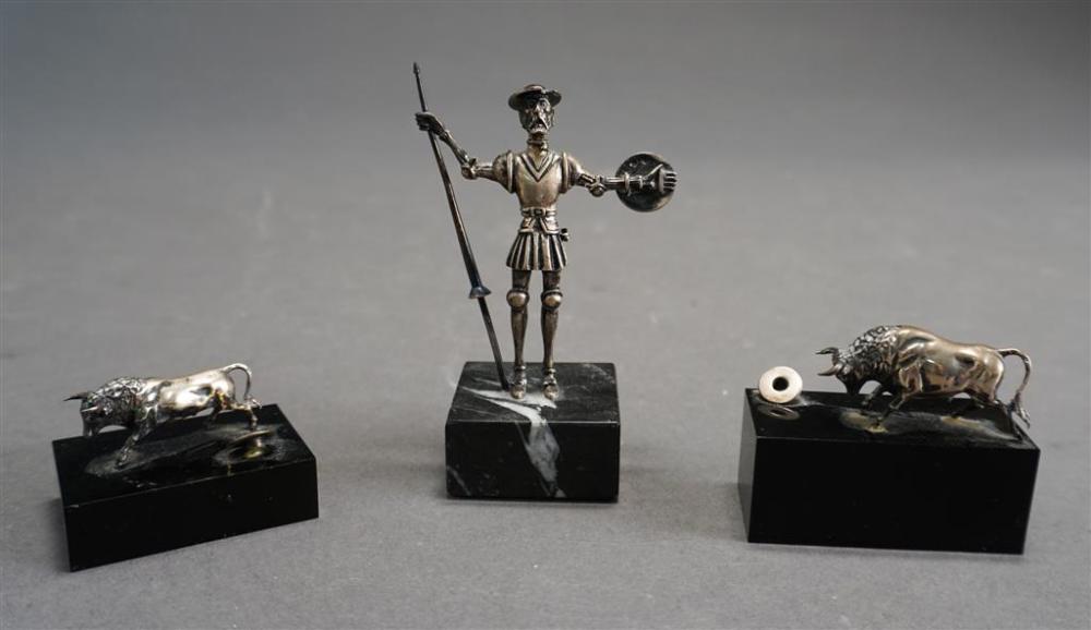 SILVER FIGURE OF DON QUIXOTE AND