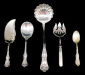 SILVER: FIVE STERLING SERVING