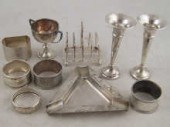 Silver. Five various napkin ri