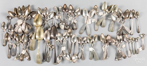 SILVER FLATWARE, MOSTLY COIN,