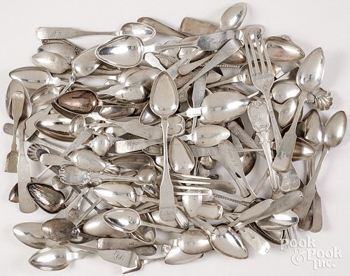 SILVER FLATWARE, MOSTLY
