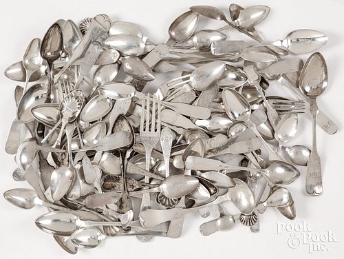 SILVER FLATWARE, MOSTLY