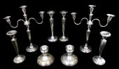 SILVER: FOUR PAIRS OF CANDLEST