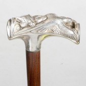SILVER FOX DRESS CANE20th Cent