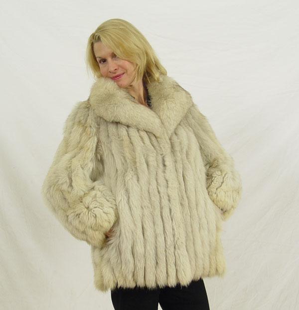 SILVER FOX FUR JACKET: Generous