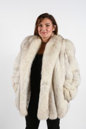 SILVER FOX FUR JACKET: Luxurio