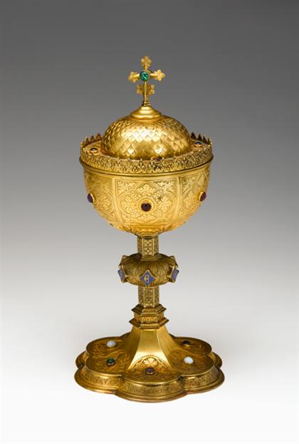 Silver gilt and gilt metal