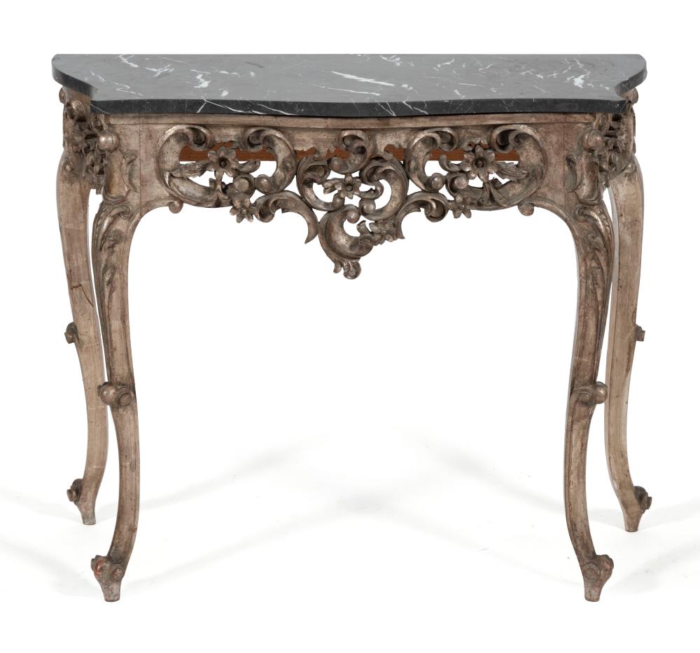 SILVER-GILT AND MARBLE-TOP PIER