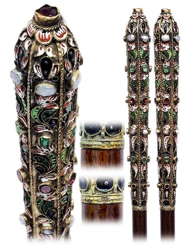 SILVER GILT BEJEWELED CLOISONNé
