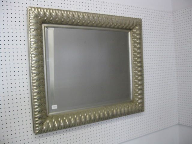 Silver Gilt & Carved Mirror overall