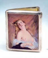 SILVER-GILT & ENAMEL EROTIC WO