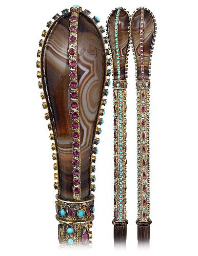SILVER GILT, ENAMELED AND JEWELED