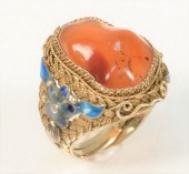 SILVER GILT FILIGREE RING SET