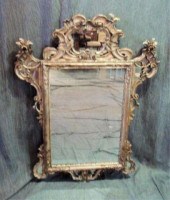 Silver Gilt Mirror. Great and