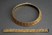 SILVER GILT MOUNTED AND BLUE E