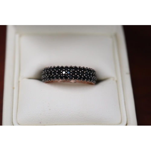 Silver gilt ring set with three