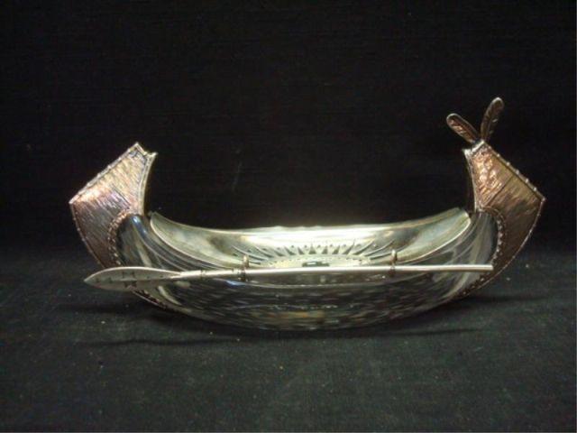 Silver & Glass Canoe Form