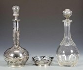 SILVER & GLASS DECANTERS, BOWL