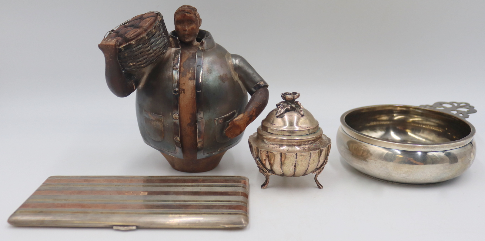 SILVER & GOLD. GROUPING OF STERLING