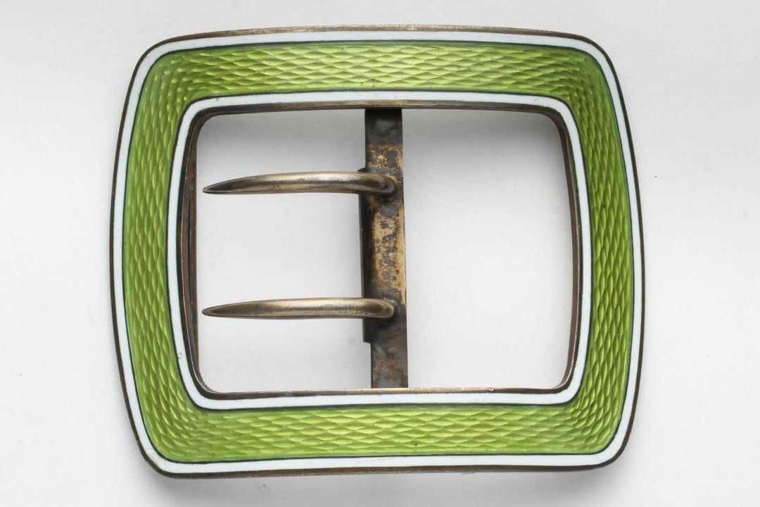 SILVER & GUILLOCHE ENAMEL BELT