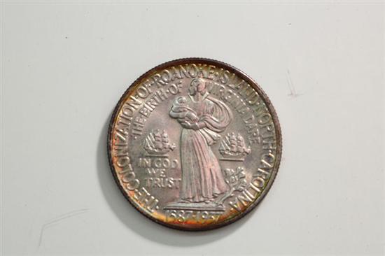SILVER HALF-DOLLAR. Roanoke Island