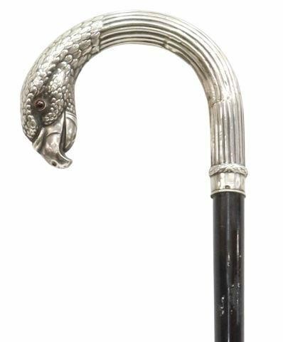 SILVER-HANDLED PARROT HEAD