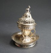 SILVER HINGED INCENSE HOLDER,