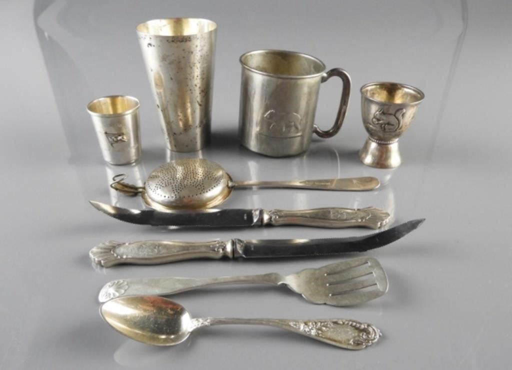 SILVER IMPLEMENTSAn 830 silver