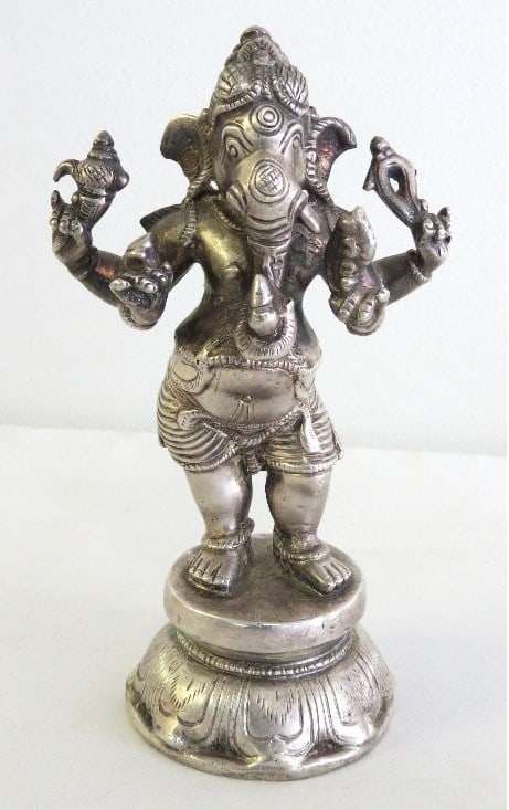 SILVER INDIAN GANESHA ELEPHANT HEAD