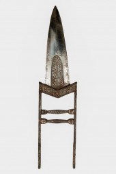 SILVER INLAID INDIAN KATAR SCI
