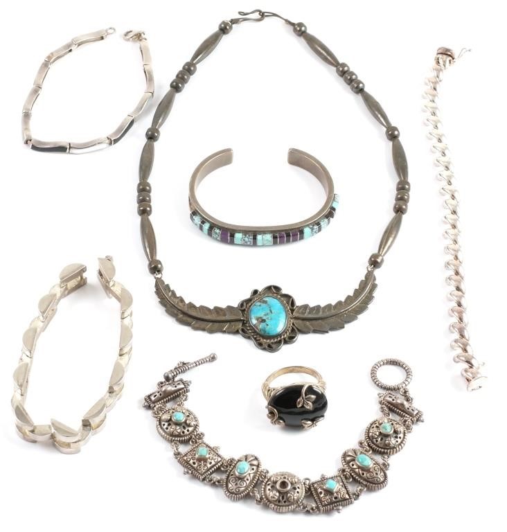 SILVER JEWELRY TRAY LOT